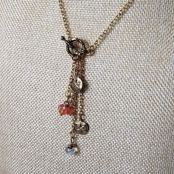 ARTISAN Toggle Sand Dollar Charm and Bead Necklace - Picture 2 of 5